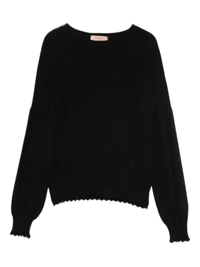 Twinset Boat-neck Sweater In Multi
