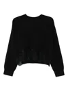 Twinset Lace-detail Sweater In Black
