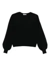Twinset Timeless Black Sweater With Round Neckline In Black