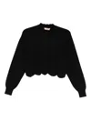Twinset Wool-cashmere Blend Knitted Jumper In Black