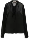 Twinset Long-sleeved Shirt In Black