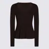 Twinset Sweaters Black Chocolate In Black