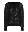 Twinset Twin-set Open Knit Sweater In Black