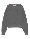 Twinset Twin-set Soft Wool Blend Sweater In Gray
