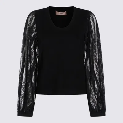 Twinset Sweaters Blacks And Greys