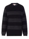 Twinset Striped-pattern Sweater In Blue