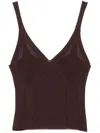 Twinset Brown Knit Top In Brown