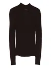 Twinset Ribbed-knit Jumper In Brown