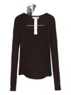 Twinset Fitted Brown Wool Sweater With Deep V-neckline In Black