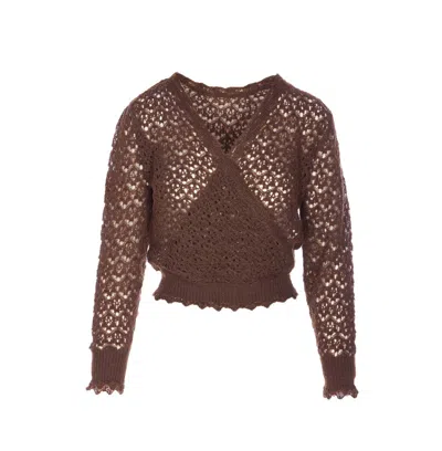 Twinset Long-sleeves Sweater In Brown