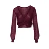 Twinset Twin-set Long Sleeve Sweater In Burgundy
