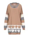 Twinset Sweaters In Camel