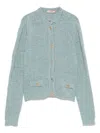 Twinset Logo-buttons Cardigan In Carta Da Zucchero