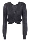 Twinset Twin-set Black Wool-blend Clothing Sweaters In Gray