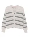 Twinset Striped Cardigan In Multi