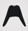 Twinset Cropped Sweater In Grey