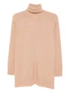 Twinset Long-sleeve Turtleneck Sweater In Neutral