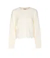 Twinset Lace Insert Sweater In Neutral