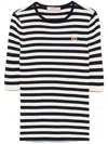 Twinset Twin-set White And Navy Sweaters In Pink