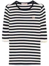 Twinset Twin-set White And Navy Sweaters In Pink