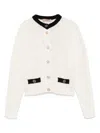 Twinset Logo-buttons Cardigan In White