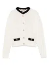 Twinset Logo-buttons Cardigan In White
