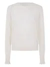 Twinset Twin-set White Cashmere Blend Sweaters In White