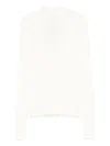 Twinset Ribbed Mock-neck Top In White