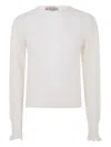 Twinset Twin-set White Wool Blend Sweater In White