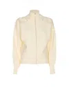 Twinset Lace-insert Zip-front Cardigan In White