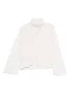 Twinset Cable-knit Turtleneck Sweater In White
