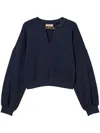 Twinset Sweatshirt Mit Oval T-kette In Blue