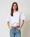 Twinset T-shirt Avec Broderies Anglaises In White