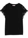 Twinset Embroidered T-shirt In Black