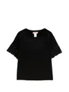 Twinset Lace T-shirt In Black