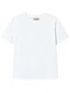 Twinset Twin-set White Cotton Jersey With Embroidery In White