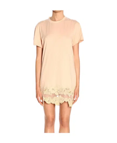 Twinset T-shirt Dress In Nude