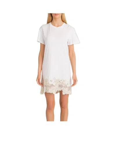 Twinset T-shirt Dress In White