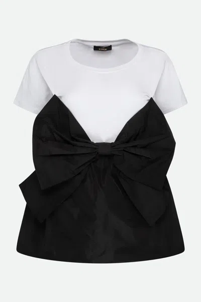 Twinset T-shirt Fiocco In Multicolore