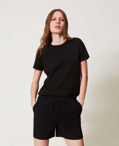 Twinset T-shirt Regular Avec Broderie