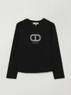 Twinset Stud-logo Sweatshirt In Black