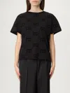 Twinset Logo-pattern T-shirt In Black