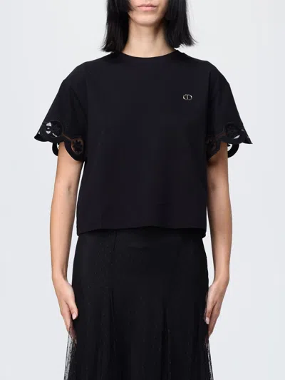 TWINSET T-SHIRT TWINSET WOMAN COLOR BLACK,H46169002