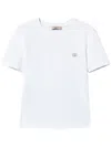Twinset Twin-set White Cotton Jersey With Embroidery In White