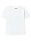 Twinset Twin-set White Cotton Jersey With Embroidery In White