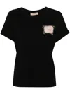 TWINSET TWINSET T-SHIRT WITH LOGO PATCH