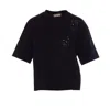 Twinset Embroidered T-shirt In Black