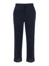 TWINSET TAILORED BLACK PANTS WITH MID-RISE WAIST