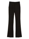 Twinset Tailored Black Trousers With Flared Hem In Black