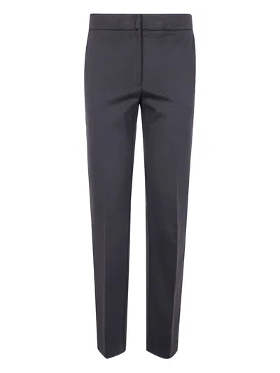 Twinset Tailored Knitted Trousers With Metallic Detail In Black